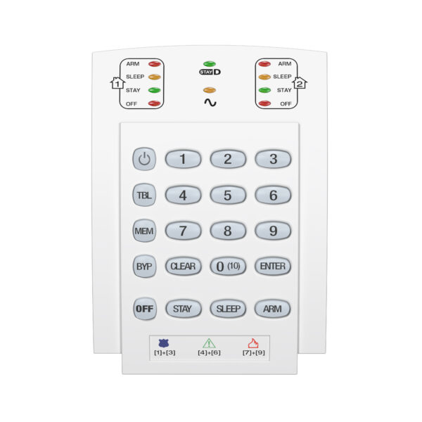K10V (formerly MG10LEDV) 10-Zone Hardwired LED Keypad Module (Vertical)